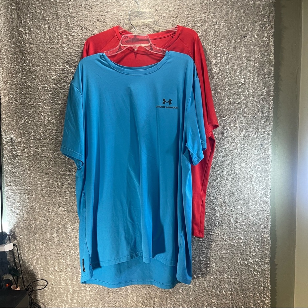 Under Armour Plus 3XL The UA Rush Tee Cellaint, The Tech Tee T-Shirt Lot Of 2
